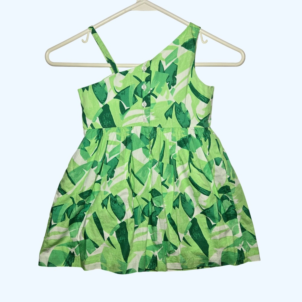 Janie and Jack Dress Lot of 2 Girls Size 4 Black White Green Tropical Leaf - Picture 7 of 10